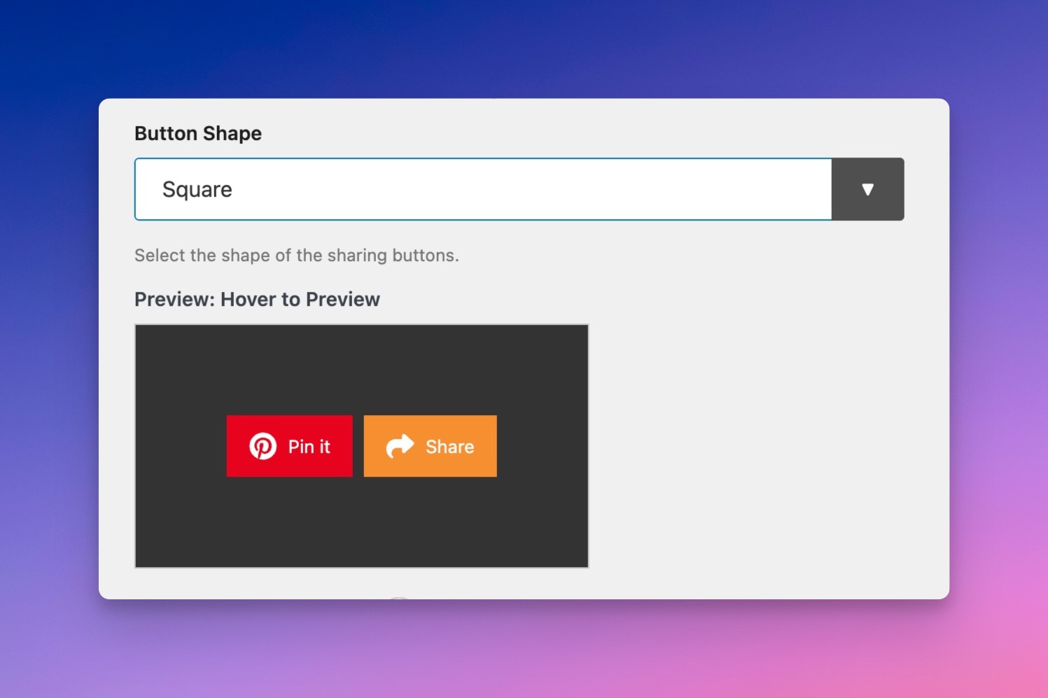 Square Button Appearance
