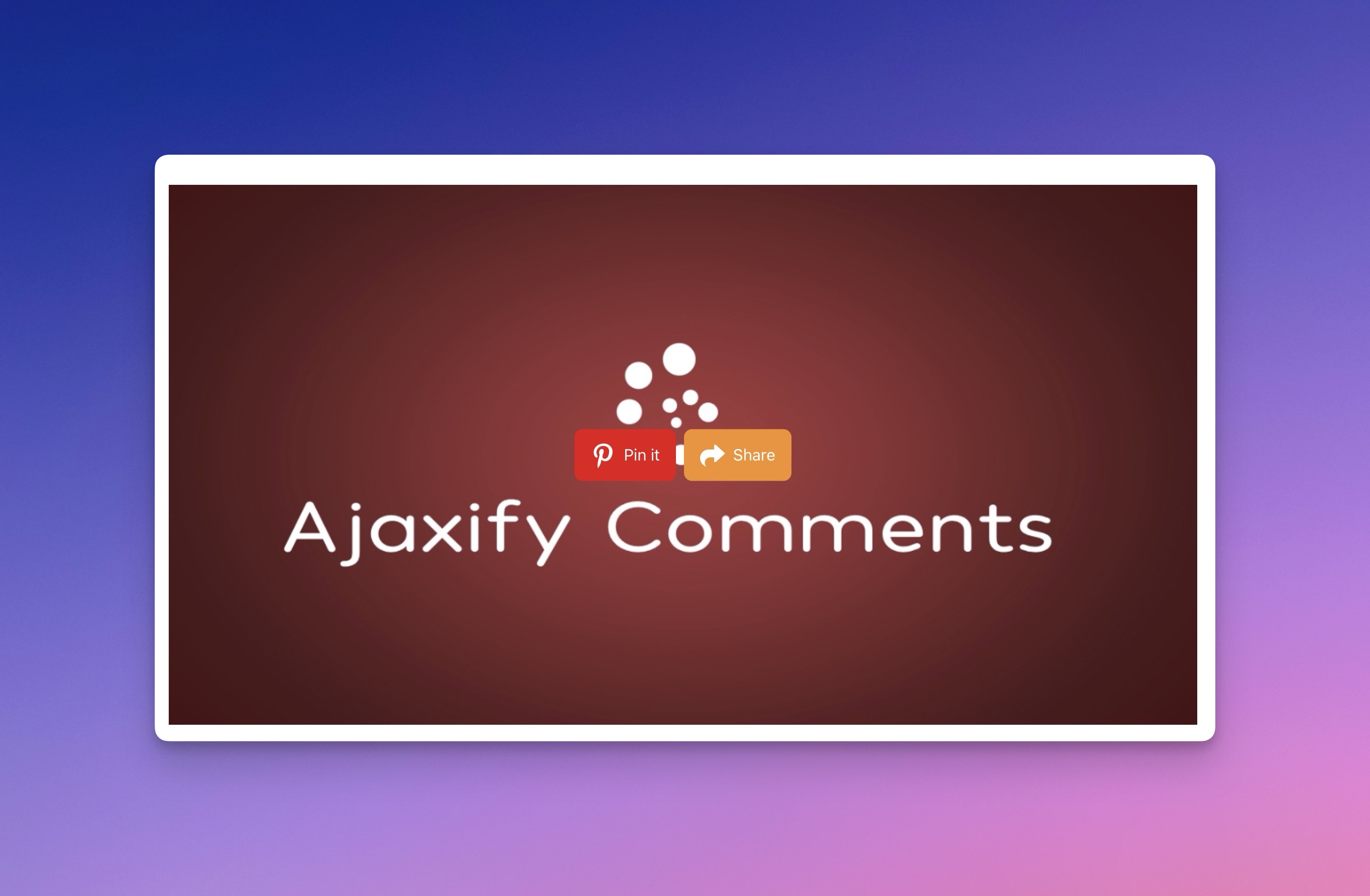 Example of Center-Aligned Sharing Options