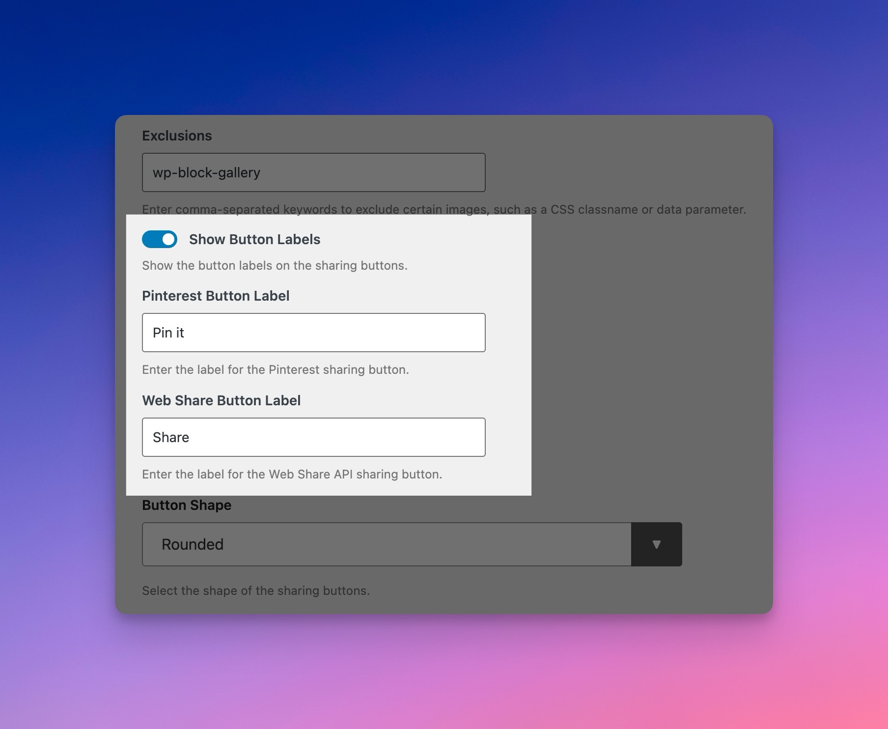 Show, Hide, and Customize the Button Labels