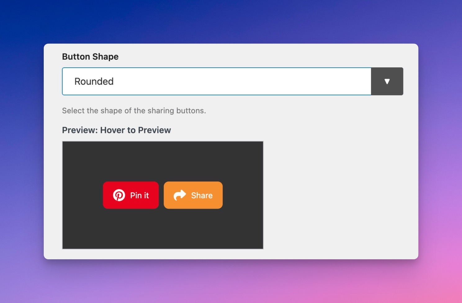 Rounded Button Appearance with Labels