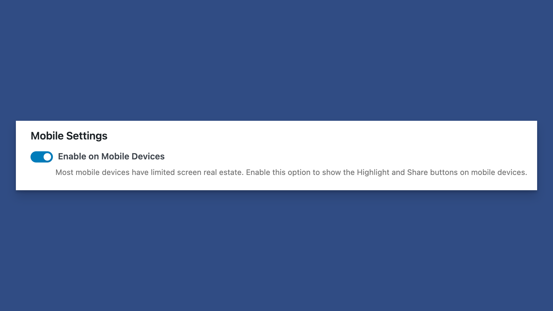 Enable Text Selection on Mobile Devices