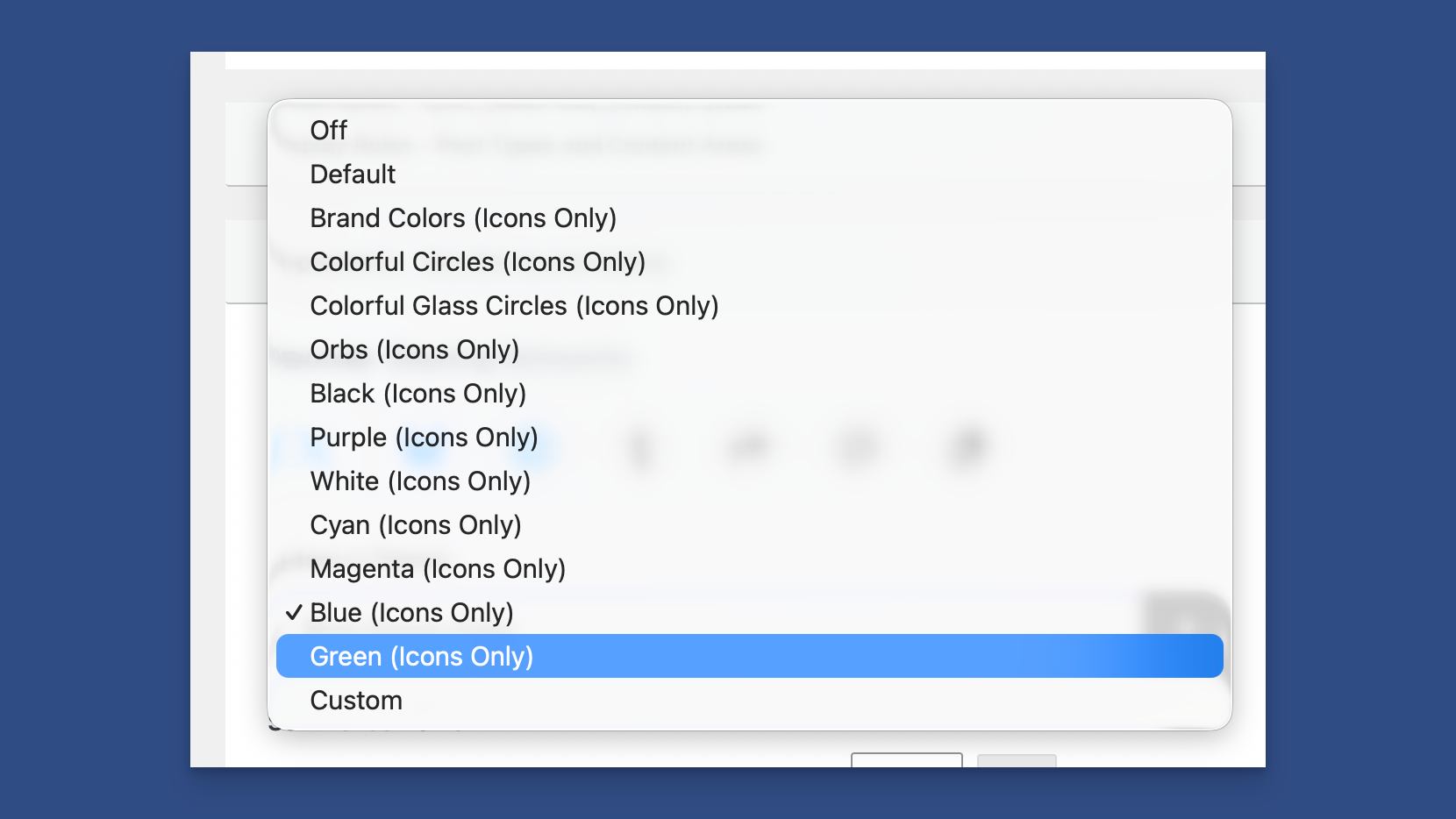 There are several themes to choose from