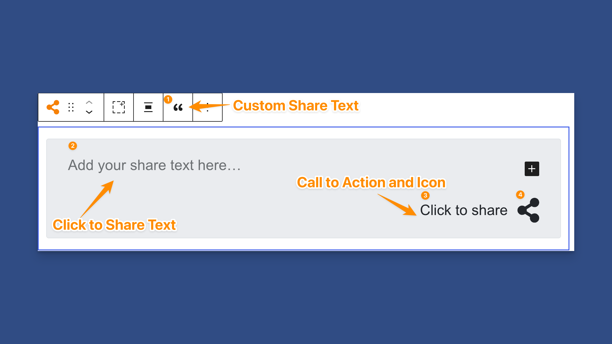 dlx has click to share block