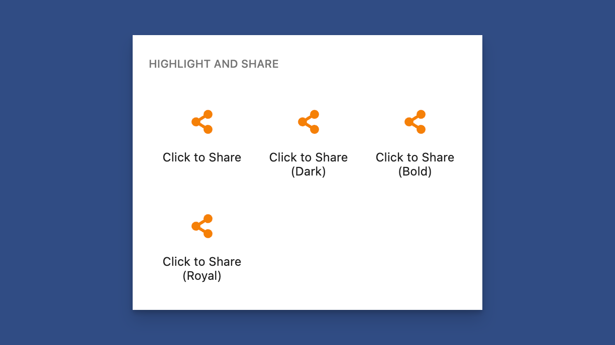 The Click to Share Block in the Block Editor