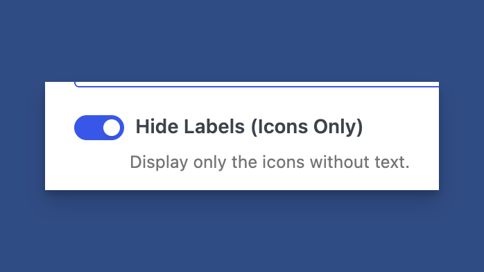 Hide the Labels for a Condensed Share Effect