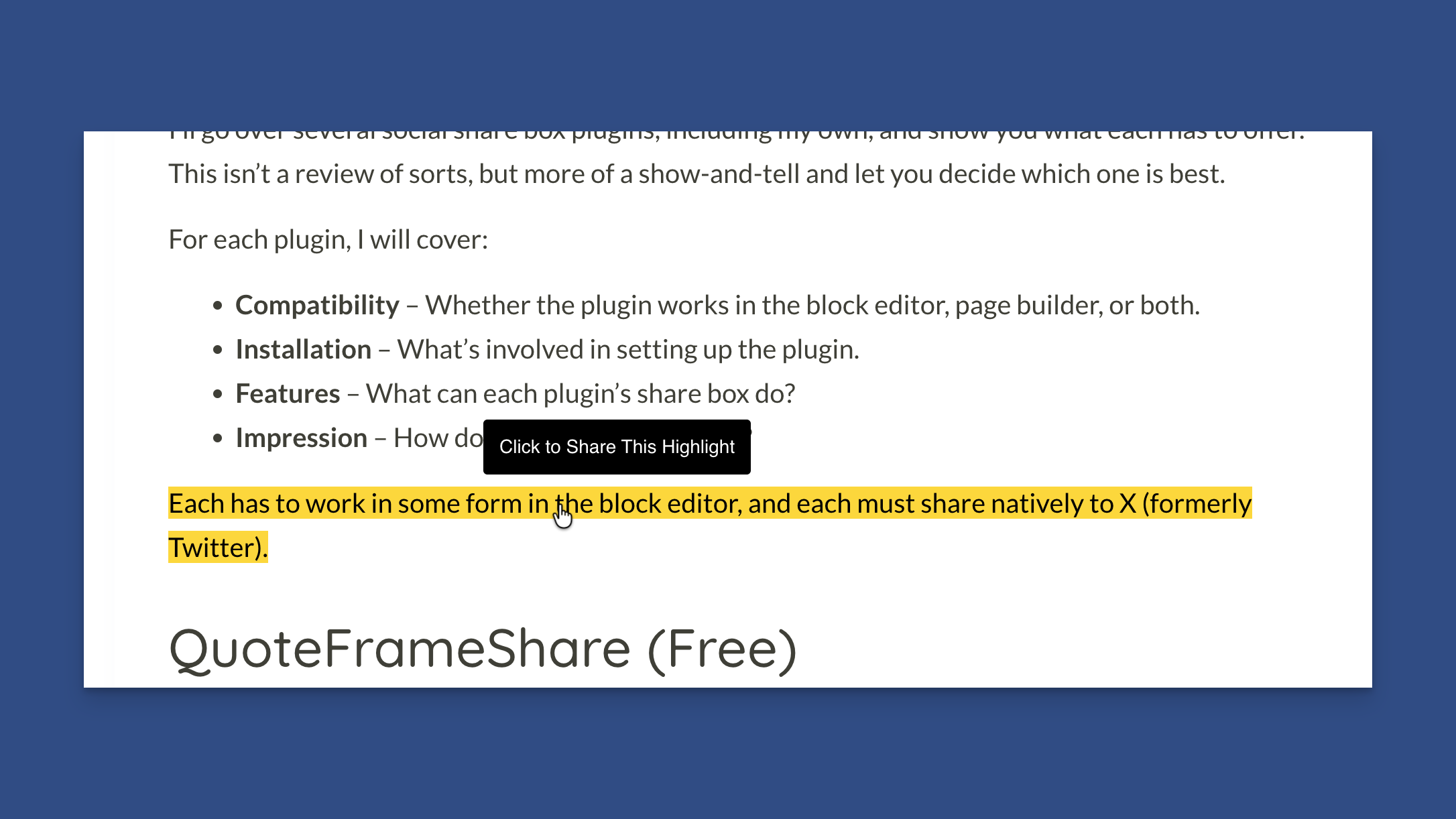 Inline Highlighting