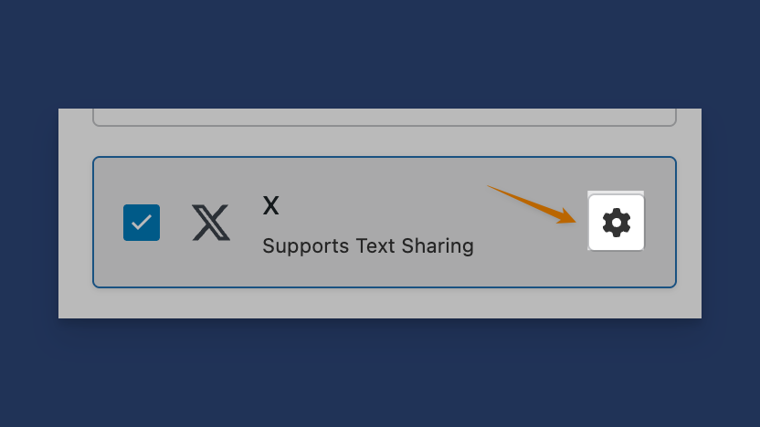 Cog Icon Reveals Additional Settings