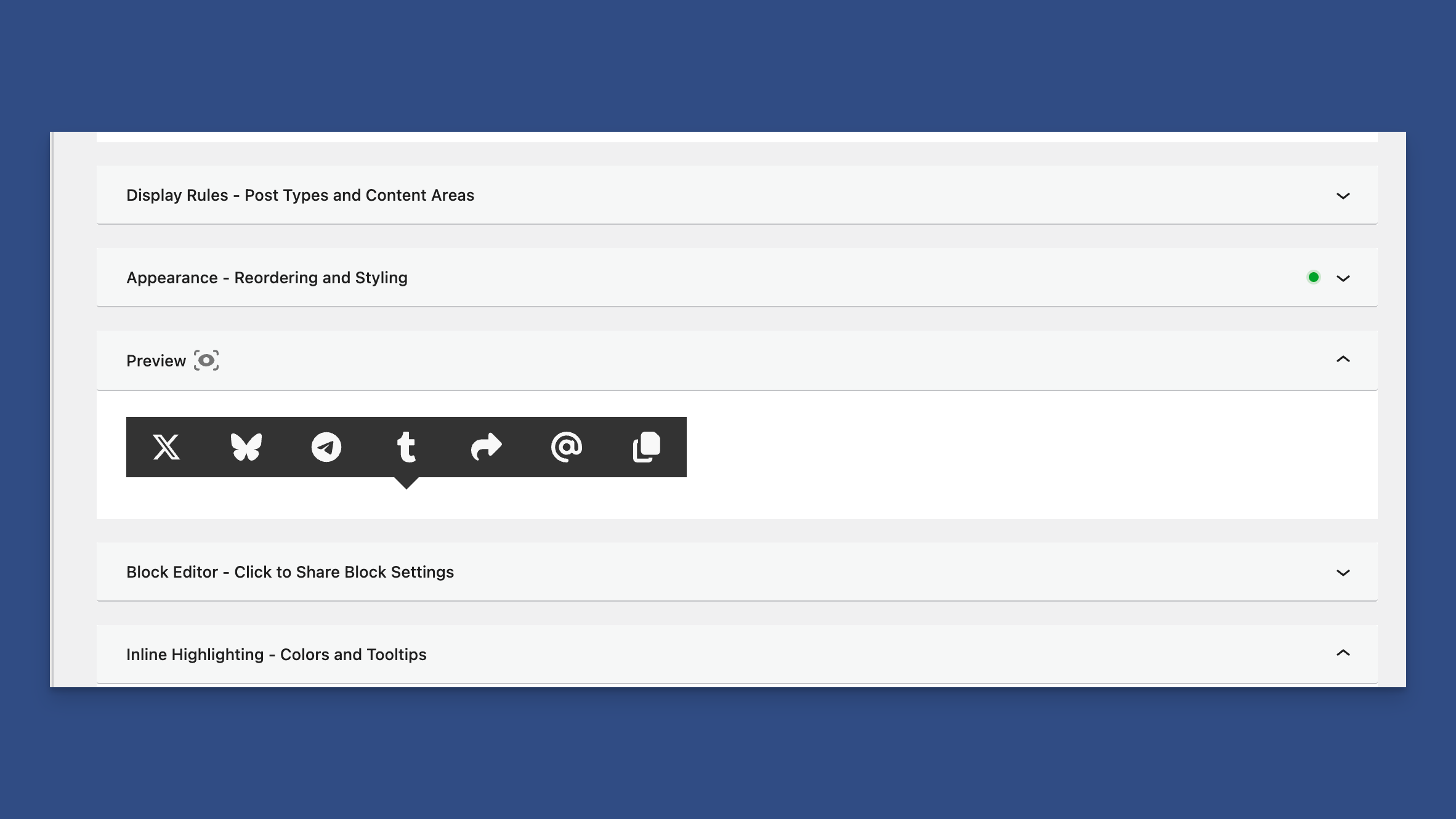 Theme Preview in the Content Sharing Tab