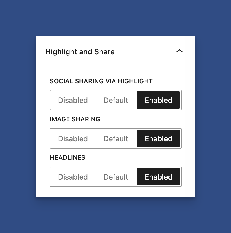 Sidebar Settings on a Post or Page When Editing