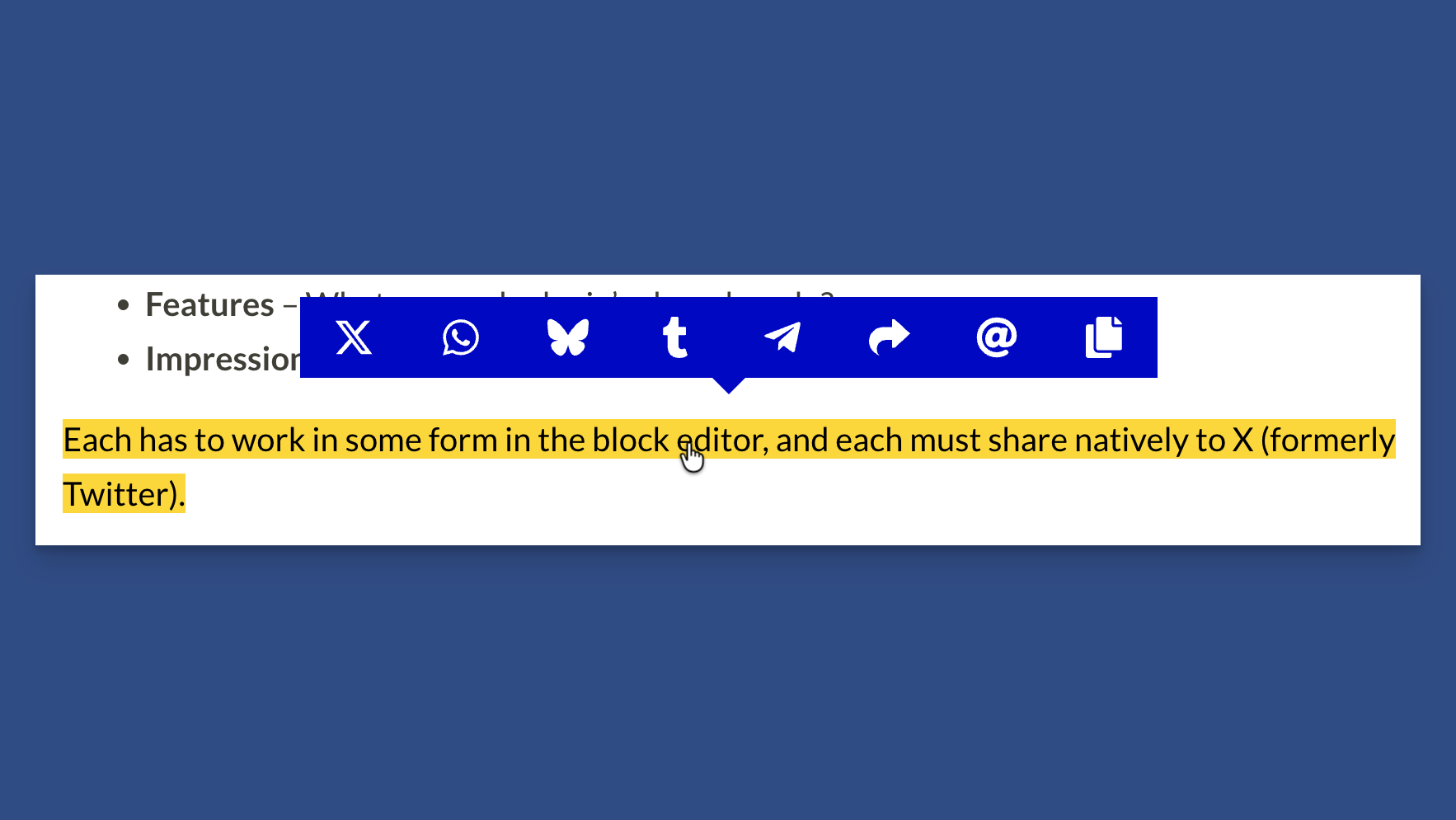 Inline Highlighting Shows Social Networks on Click