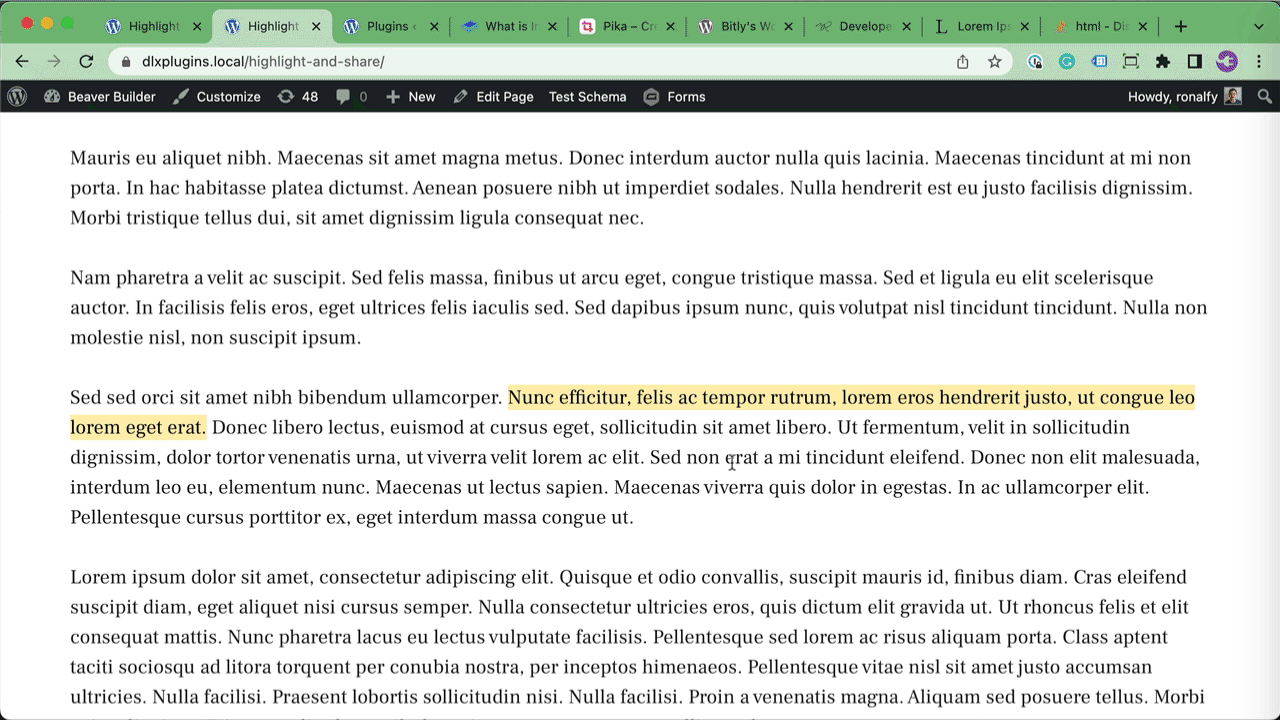 Inline Highlighting Example