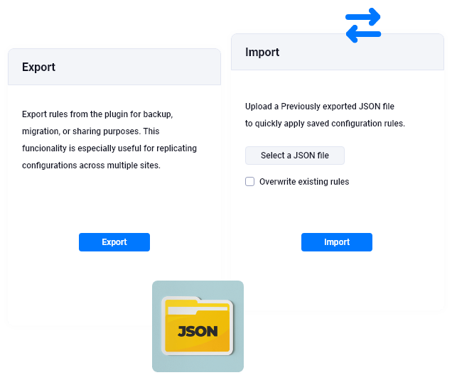 Import and Export functionality