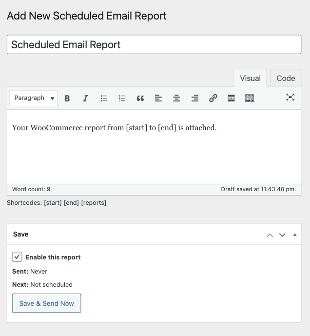 Automated reporting workflow