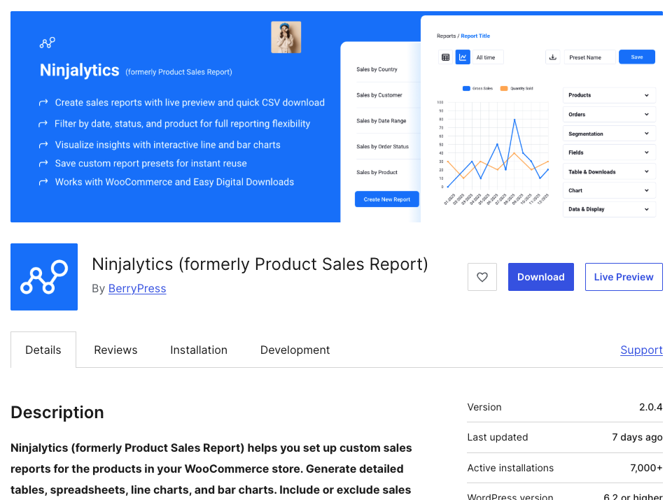 Ninjalytics WordPress.org header