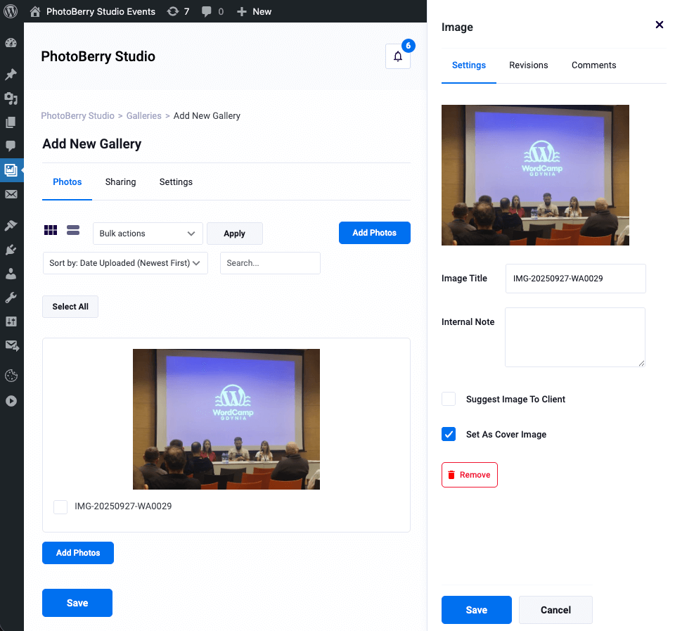 PhotoBerry Studio Upload Image